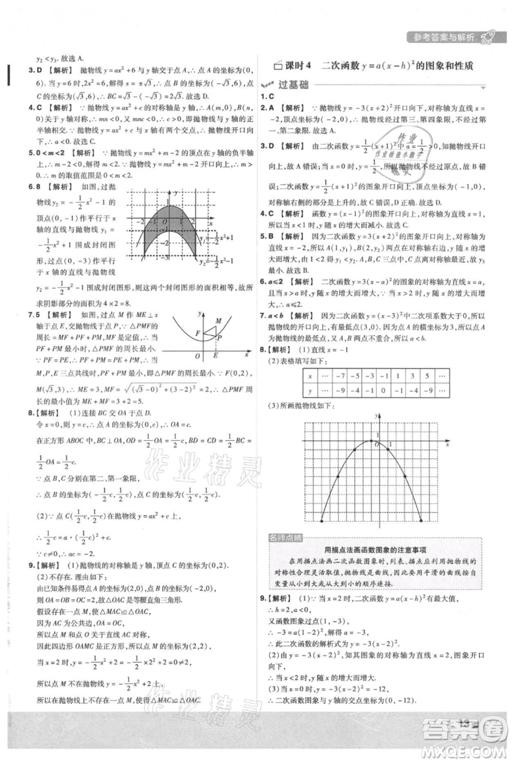 南京師范大學(xué)出版社2021一遍過(guò)九年級(jí)上冊(cè)數(shù)學(xué)人教版參考答案