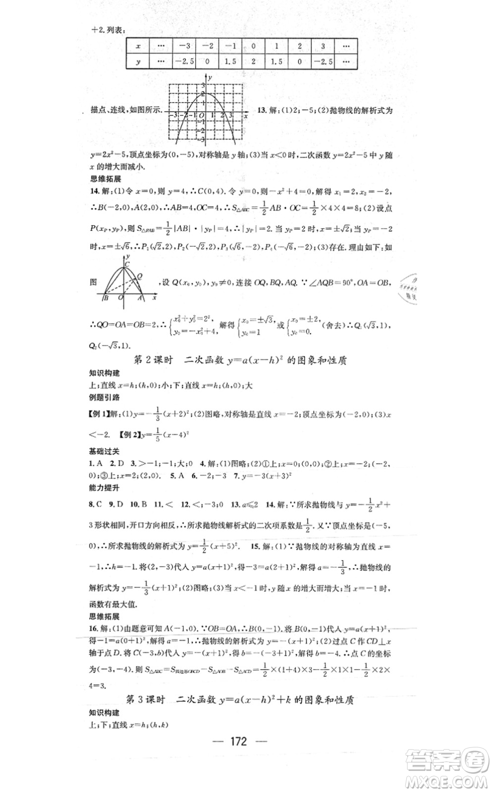 江西教育出版社2021名師測控九年級數學上冊RJ人教版答案