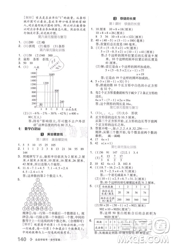 開明出版社2021全品學(xué)練考數(shù)學(xué)六年級上冊BJ北京版答案