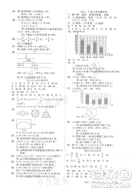 開明出版社2021全品學(xué)練考數(shù)學(xué)六年級上冊BJ北京版答案