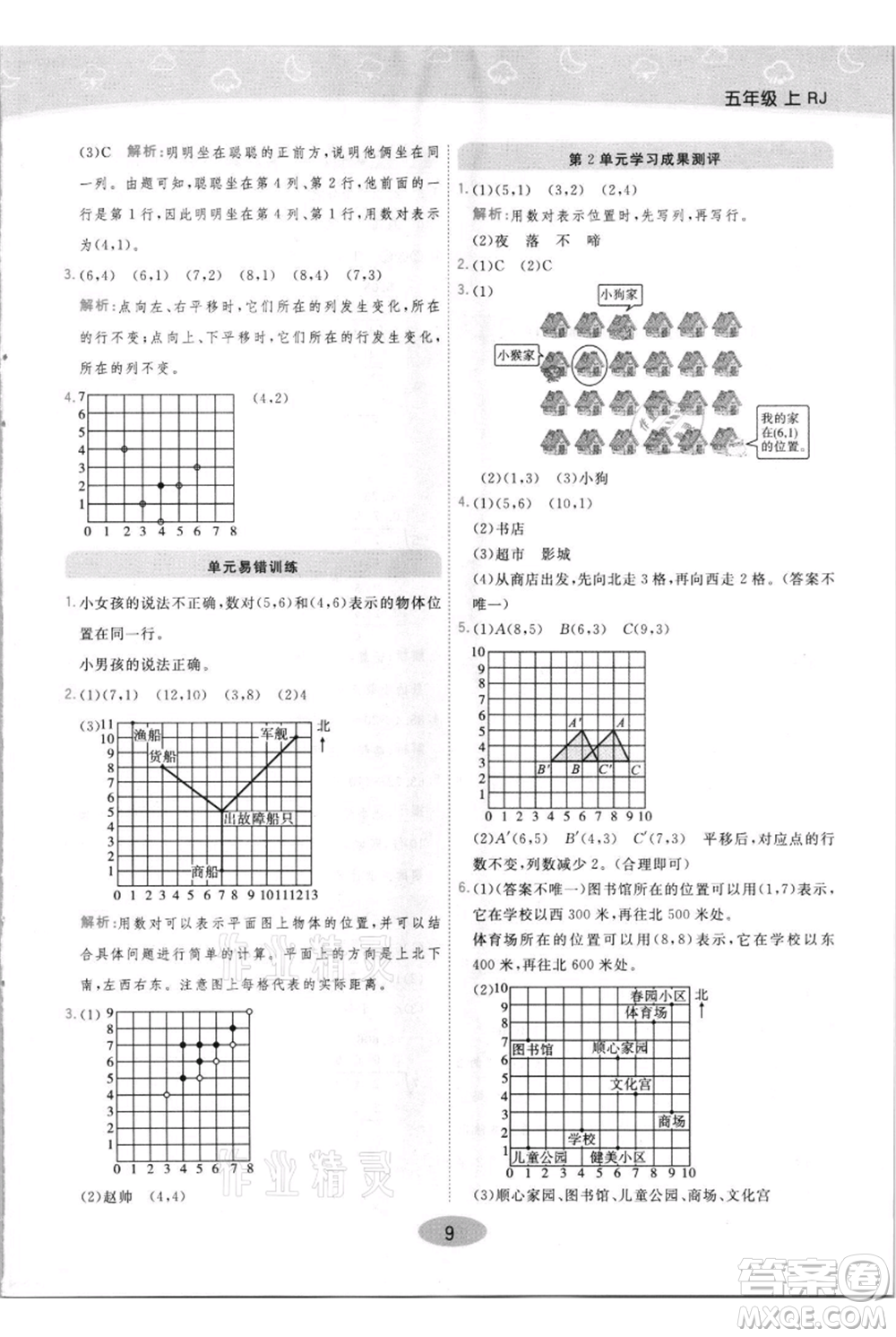 陜西師范大學(xué)出版總社有限公司2021黃岡同步練一日一練五年級上冊數(shù)學(xué)人教版參考答案