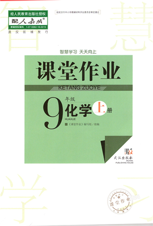 武漢出版社2021智慧學(xué)習(xí)天天向上課堂作業(yè)九年級化學(xué)上冊人教版答案