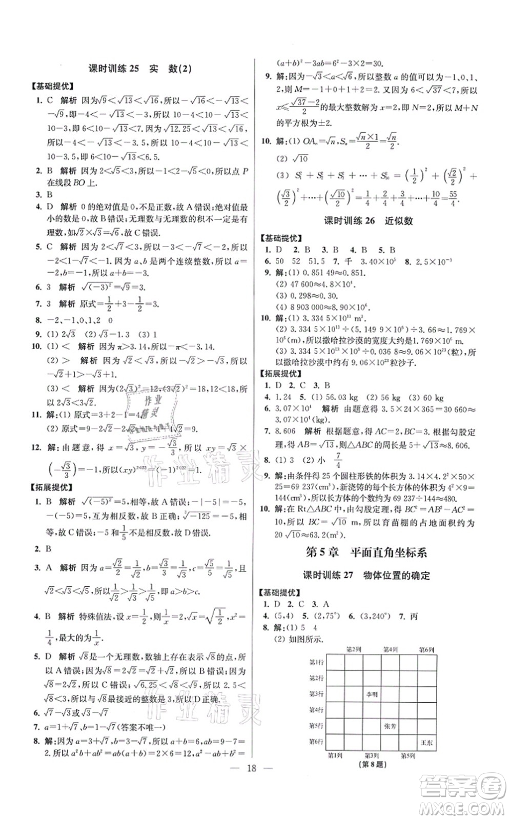 江蘇鳳凰科學(xué)技術(shù)出版社2021小題狂做提優(yōu)版八年級(jí)數(shù)學(xué)上冊(cè)蘇科版答案