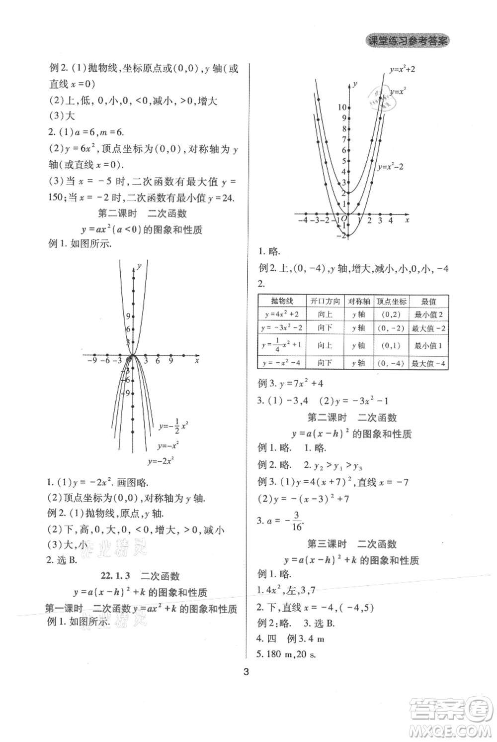 四川教育出版社2021新課程實(shí)踐與探究叢書九年級(jí)上冊(cè)數(shù)學(xué)人教版參考答案