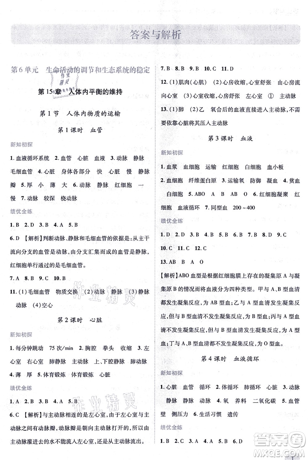 陜西師范大學(xué)出版總社有限公司2021績優(yōu)學(xué)案八年級(jí)生物上冊(cè)蘇科版答案