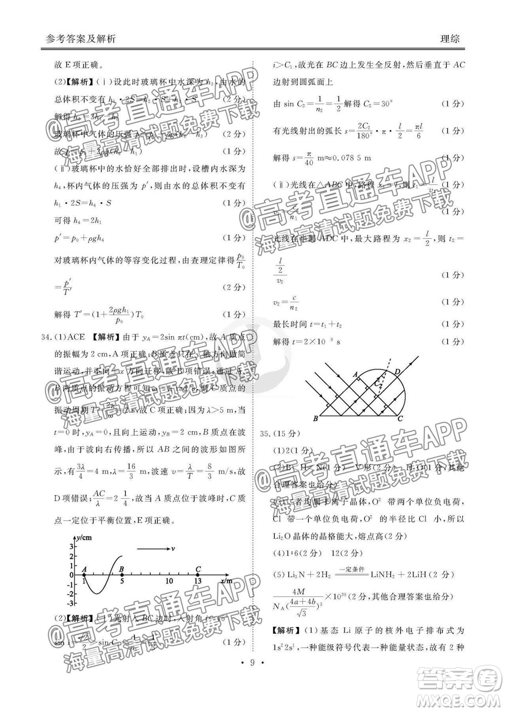 2022屆四省名校高三第一次大聯(lián)考理綜試題及答案