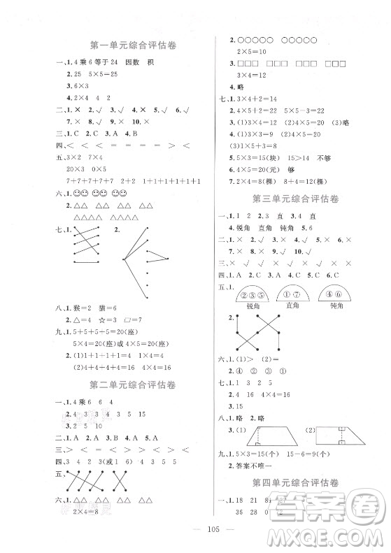 北方婦女兒童出版社2021狀元陪練課時(shí)優(yōu)化設(shè)計(jì)數(shù)學(xué)二年級(jí)上冊青島版答案