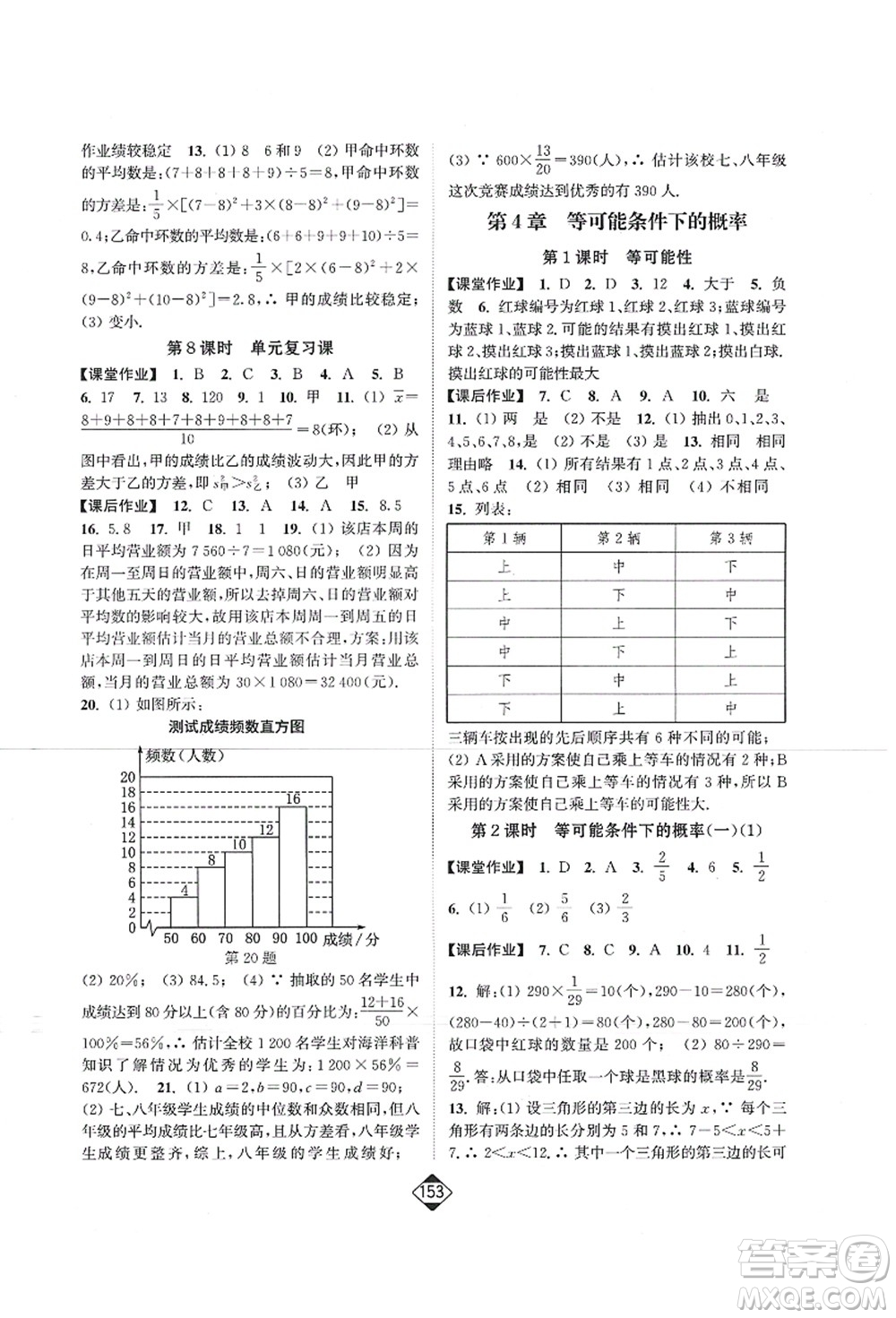 延邊大學(xué)出版社2021輕松作業(yè)本九年級數(shù)學(xué)上冊新課標(biāo)江蘇版答案