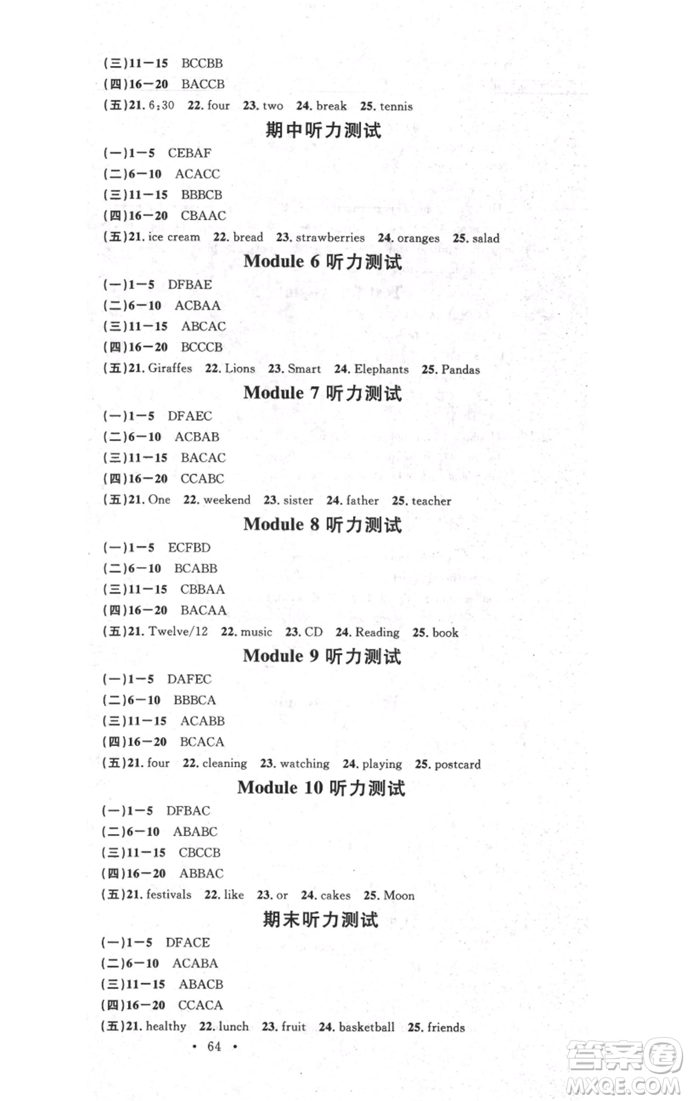 廣東經(jīng)濟(jì)出版社2021名校課堂七年級上冊英語外研版背記本參考答案