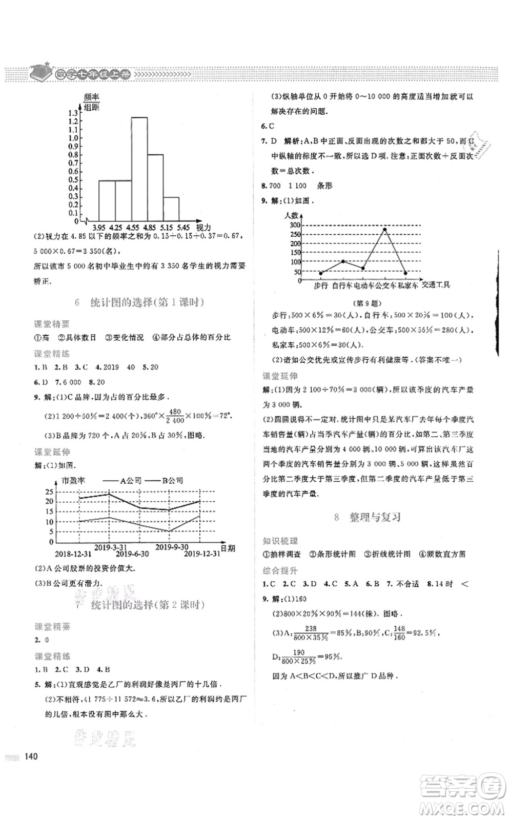 北京師范大學(xué)出版社2021課堂精練七年級數(shù)學(xué)上冊北師大版山西專版答案