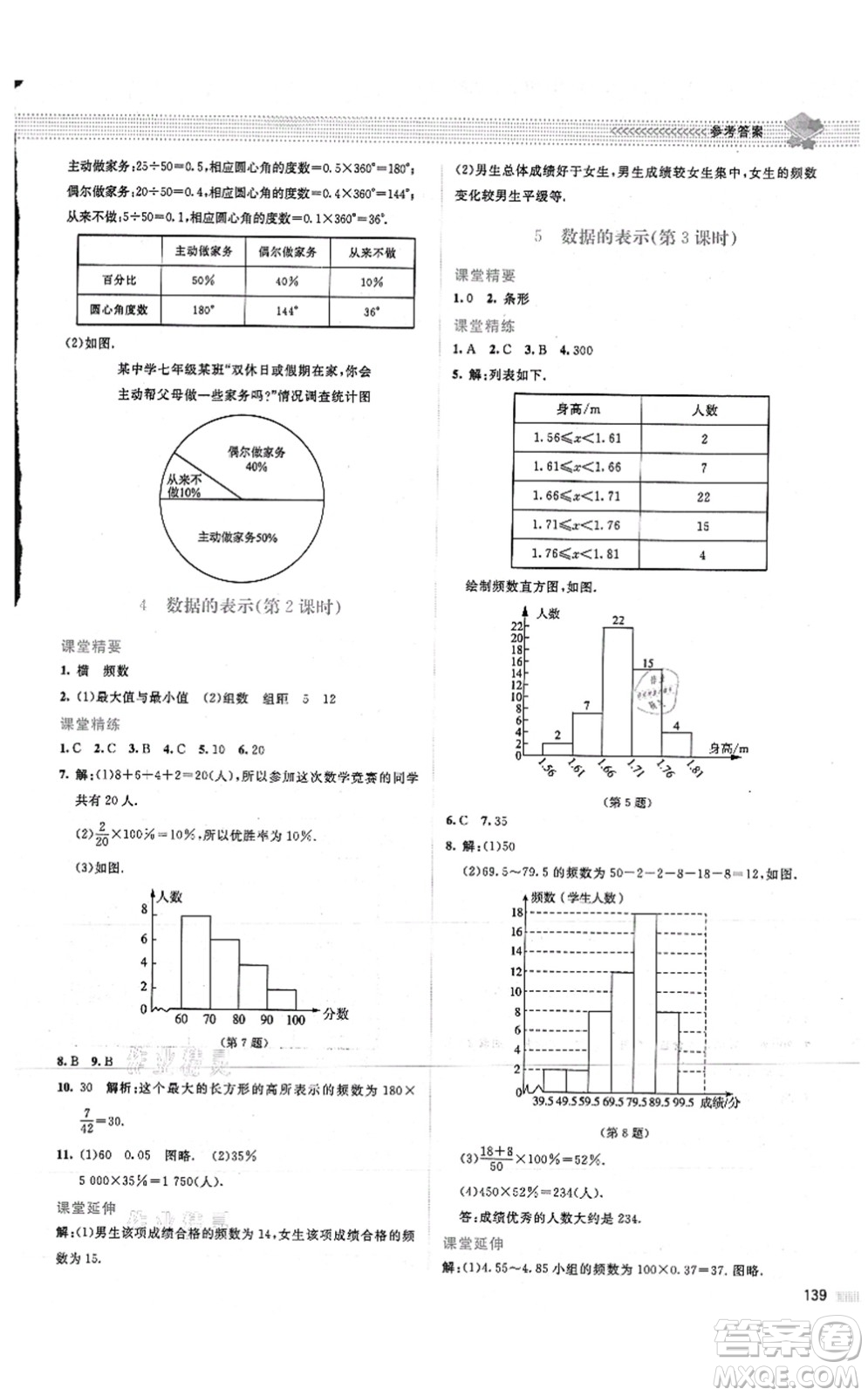 北京師范大學(xué)出版社2021課堂精練七年級數(shù)學(xué)上冊北師大版山西專版答案