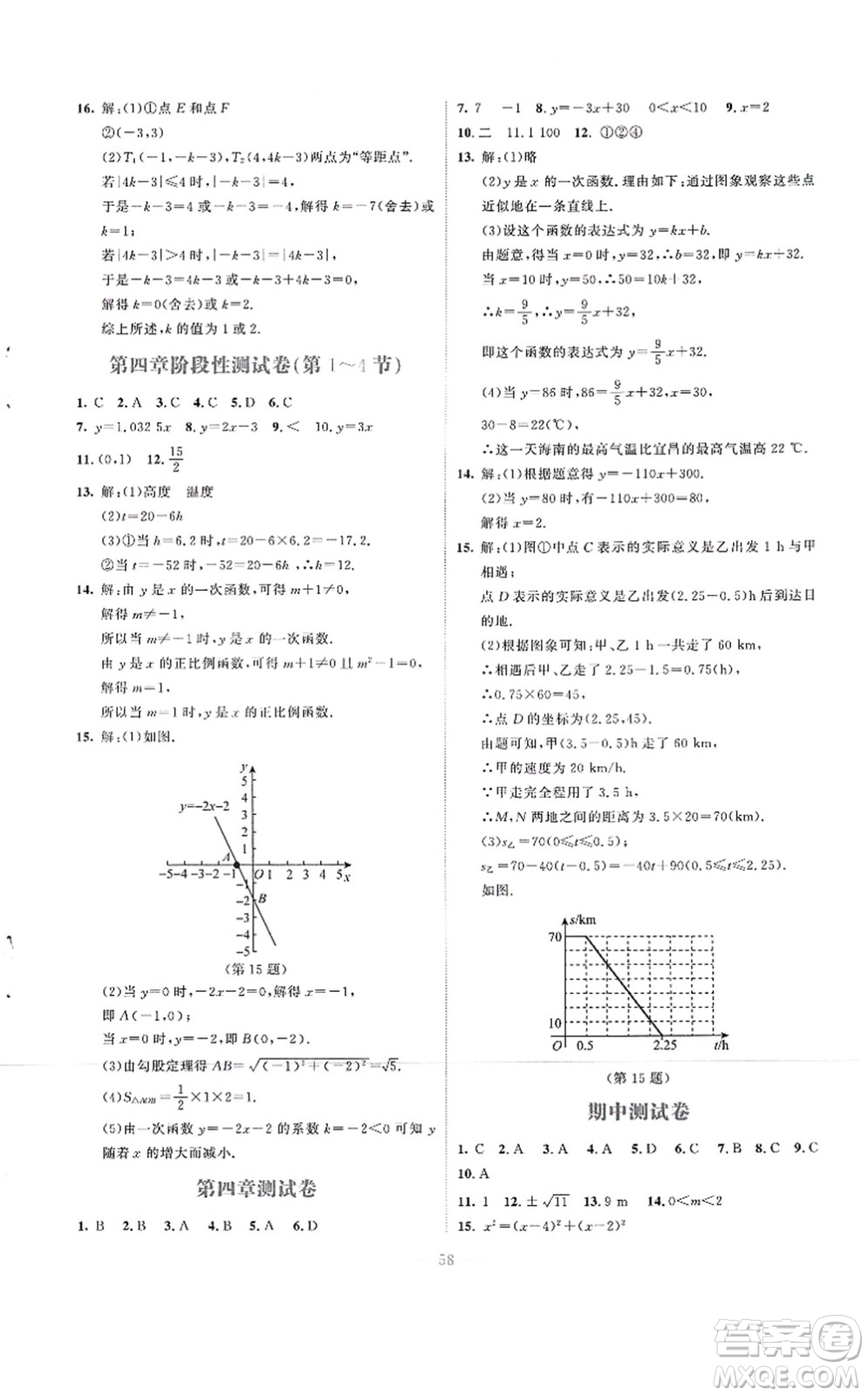 北京師范大學(xué)出版社2021課堂精練八年級(jí)數(shù)學(xué)上冊(cè)北師大版云南專版答案