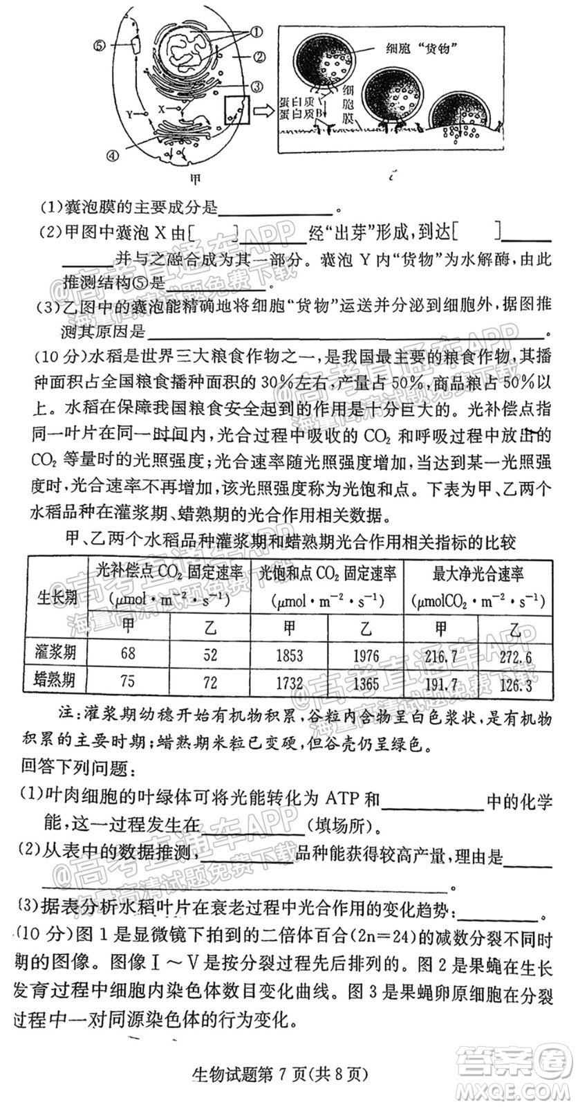 炎德英才聯(lián)考聯(lián)合體2021年高三10月聯(lián)考生物試題及答案