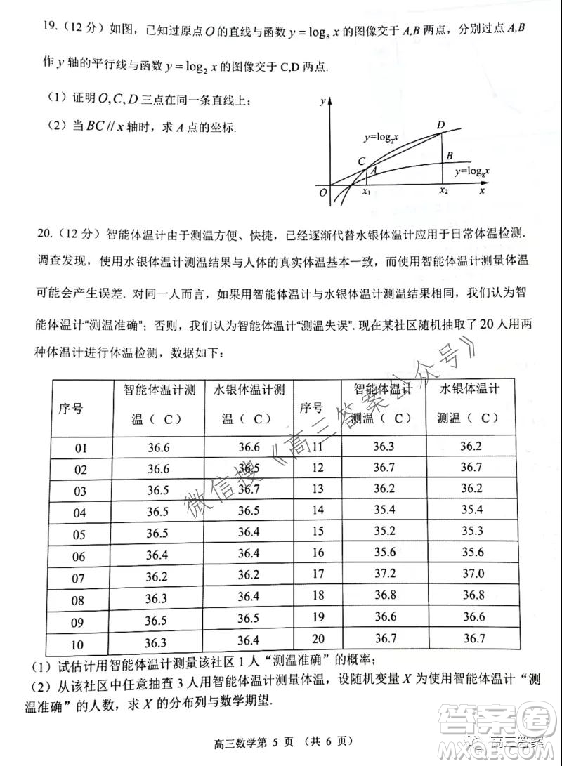 山東2021-2022學年度高三階段性監(jiān)測數學試題及答案