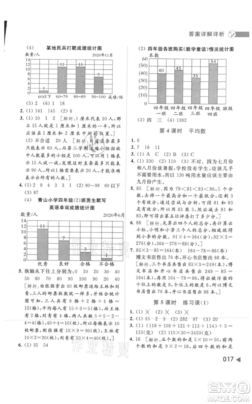 北京教育出版社2021亮點給力提優(yōu)班多維互動空間四年級上冊數(shù)學(xué)蘇教版參考答案