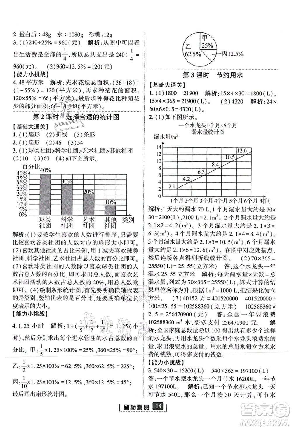 延邊人民出版社2021勵耘新同步六年級數(shù)學(xué)上冊人教版答案