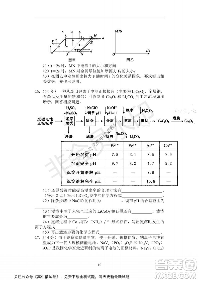 河南省部分名校2022屆高三第一次階段性測(cè)試?yán)砜凭C合試題及答案