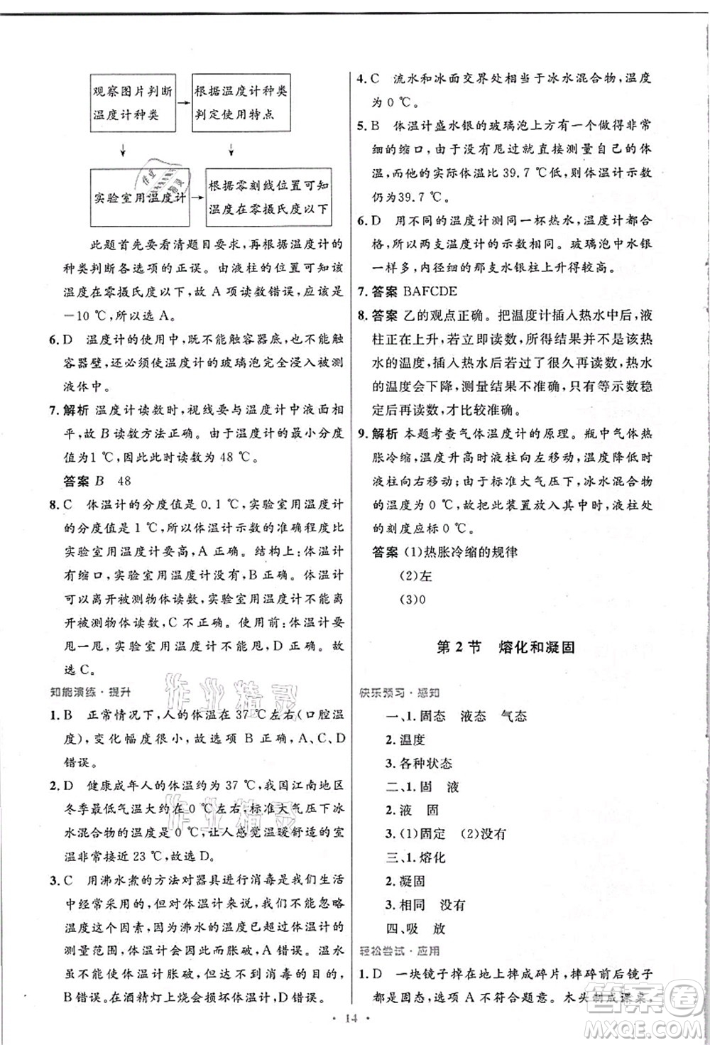 人民教育出版社2021初中同步測(cè)控優(yōu)化設(shè)計(jì)八年級(jí)物理上冊(cè)精編版答案