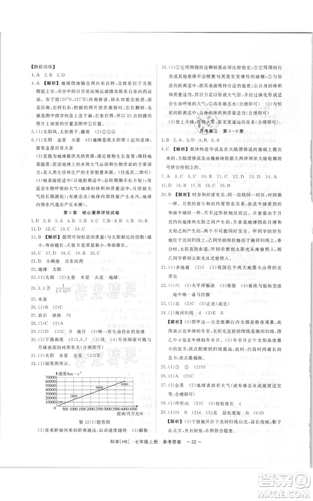 光明日?qǐng)?bào)出版社2021全效學(xué)習(xí)課時(shí)提優(yōu)七年級(jí)上冊(cè)科學(xué)華師大版精華版參考答案