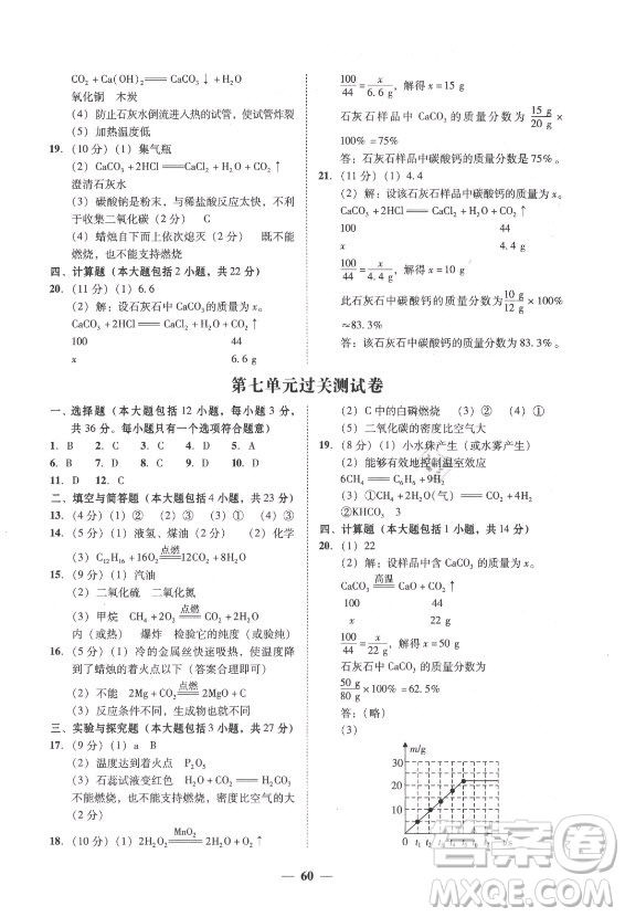 廣東經(jīng)濟出版社2021學考精練九年級全一冊化學人教版答案