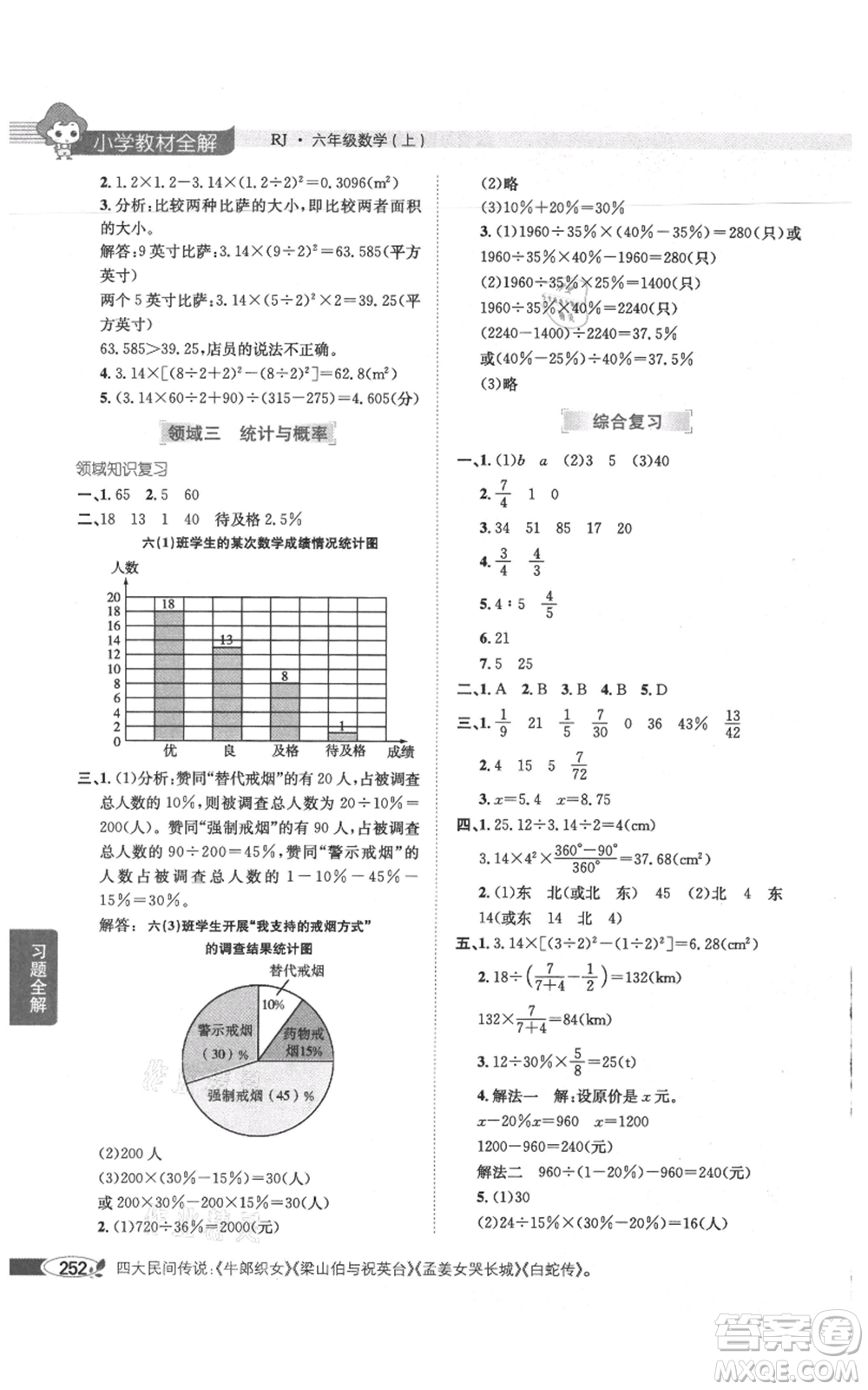 陜西人民教育出版社2021小學(xué)教材全解六年級(jí)上冊(cè)數(shù)學(xué)人教版參考答案