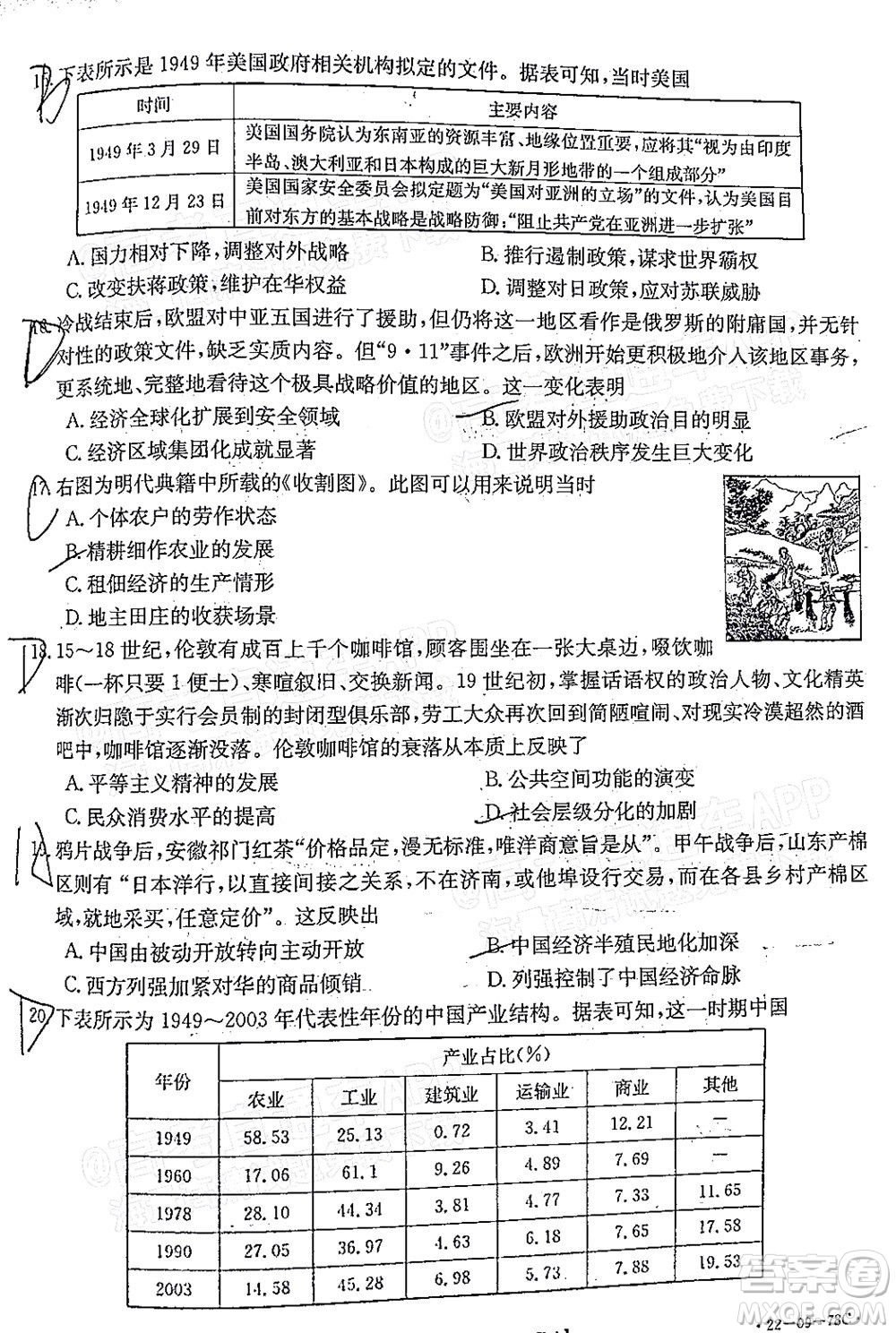 2022屆江西金太陽高三10月聯(lián)考?xì)v史試卷及答案