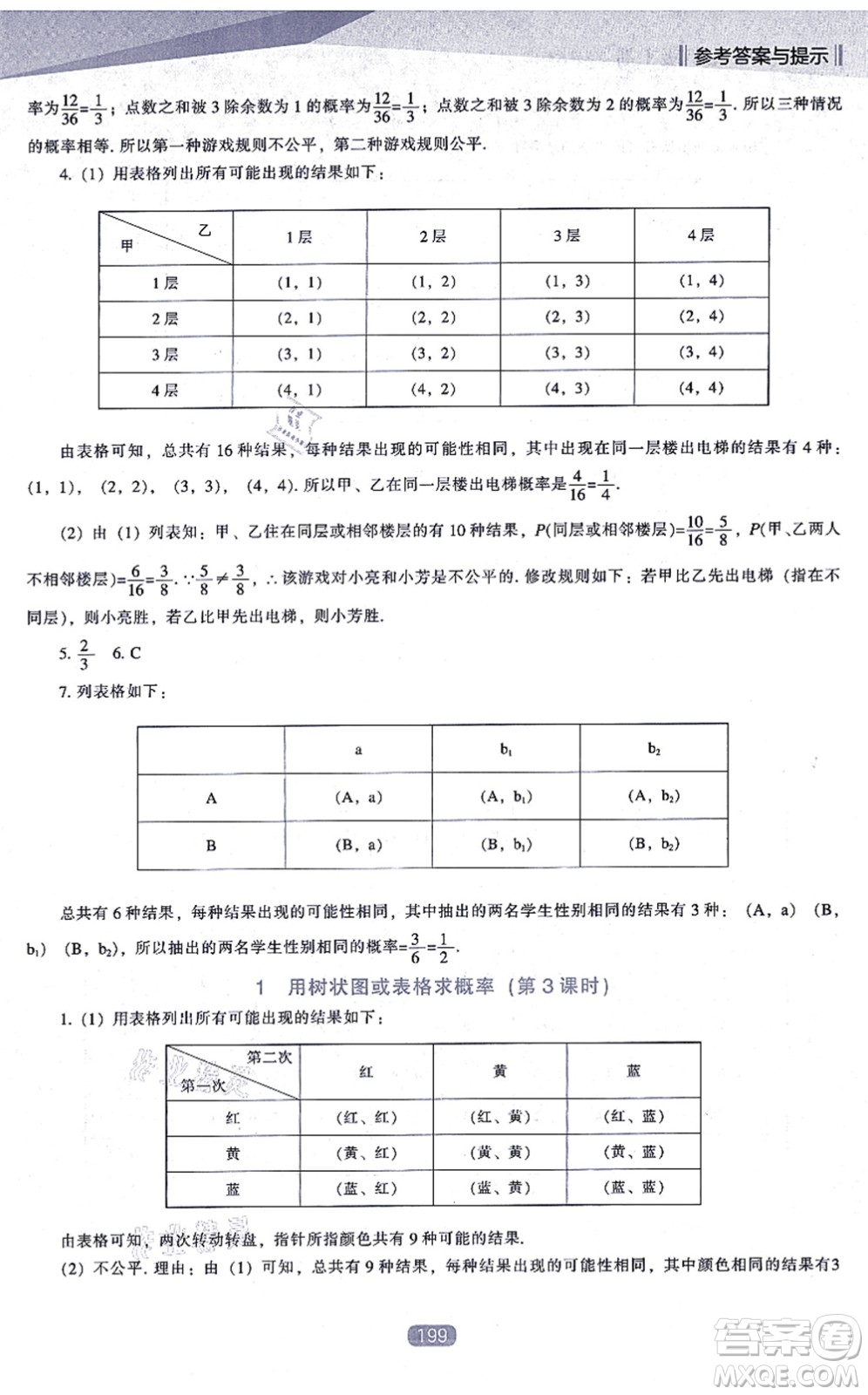 遼海出版社2021新課程數(shù)學(xué)能力培養(yǎng)九年級(jí)上冊(cè)北師大版答案