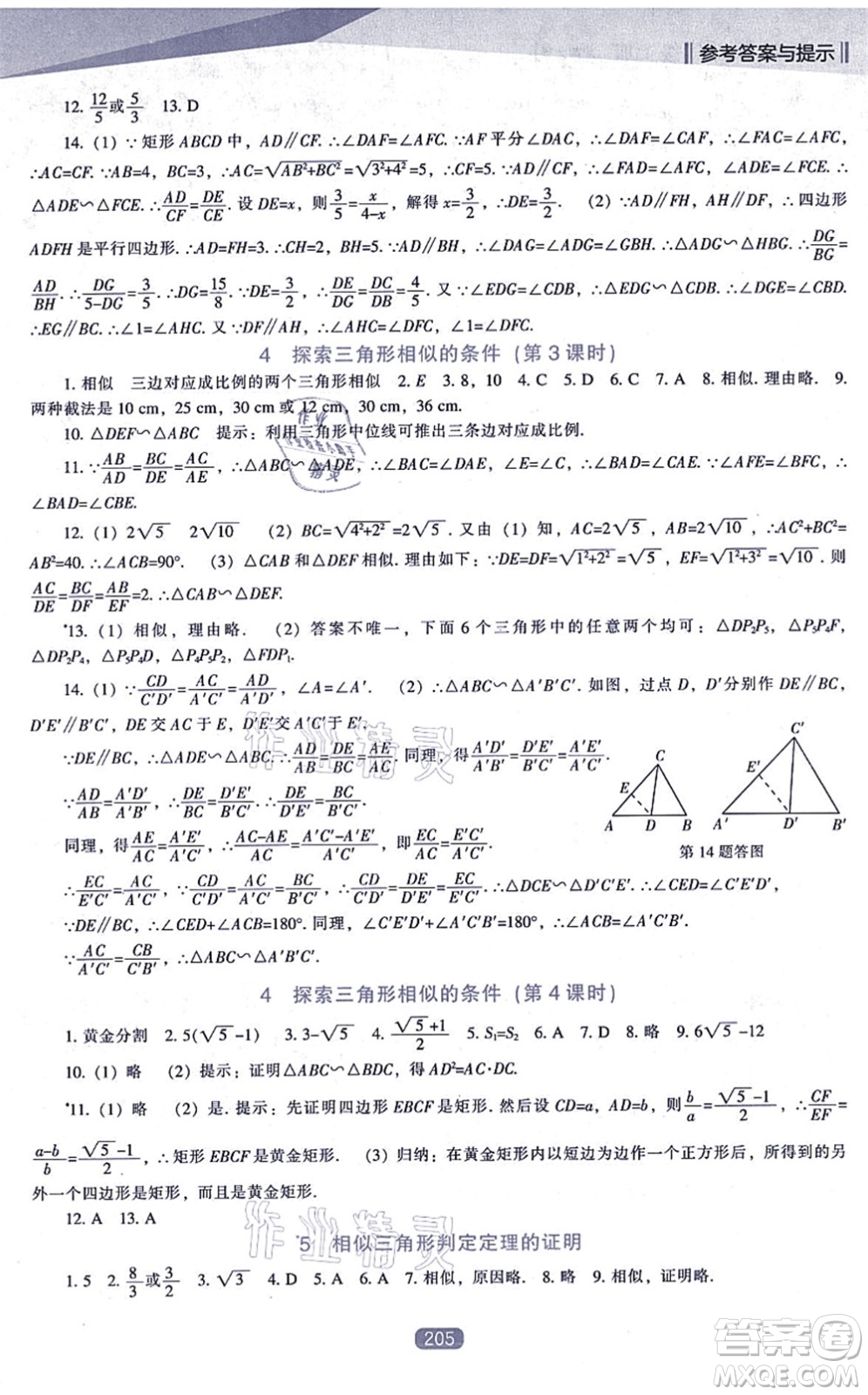 遼海出版社2021新課程數(shù)學(xué)能力培養(yǎng)九年級(jí)上冊(cè)北師大版答案