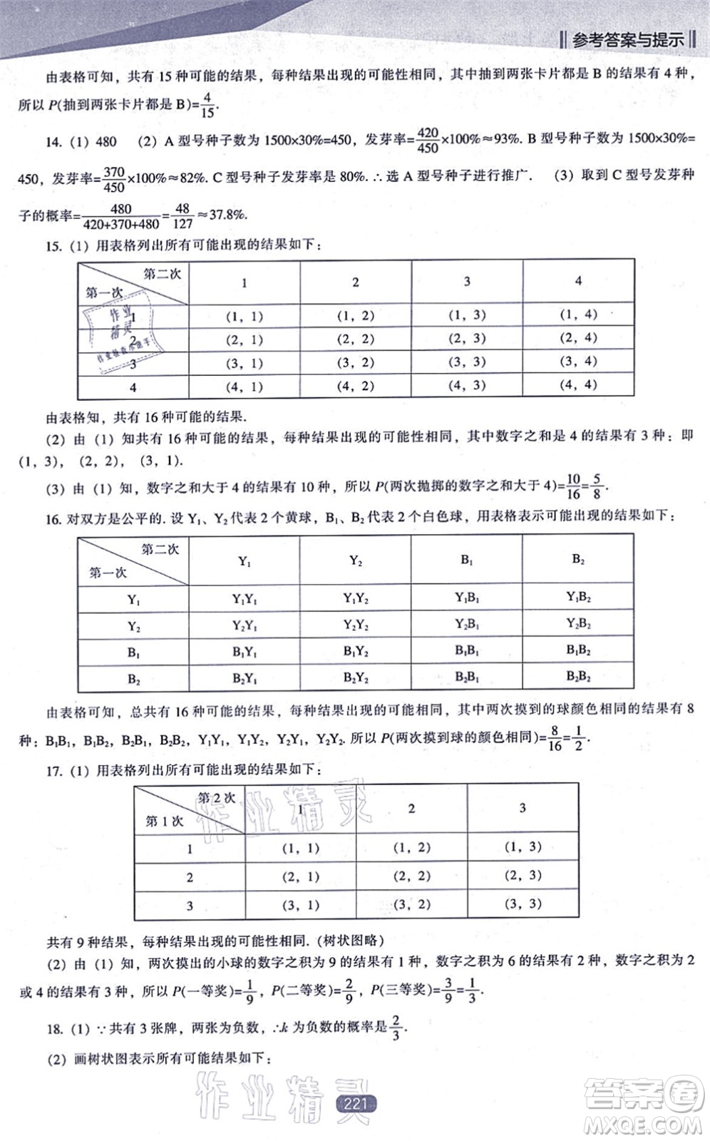 遼海出版社2021新課程數(shù)學(xué)能力培養(yǎng)九年級(jí)上冊(cè)北師大版答案