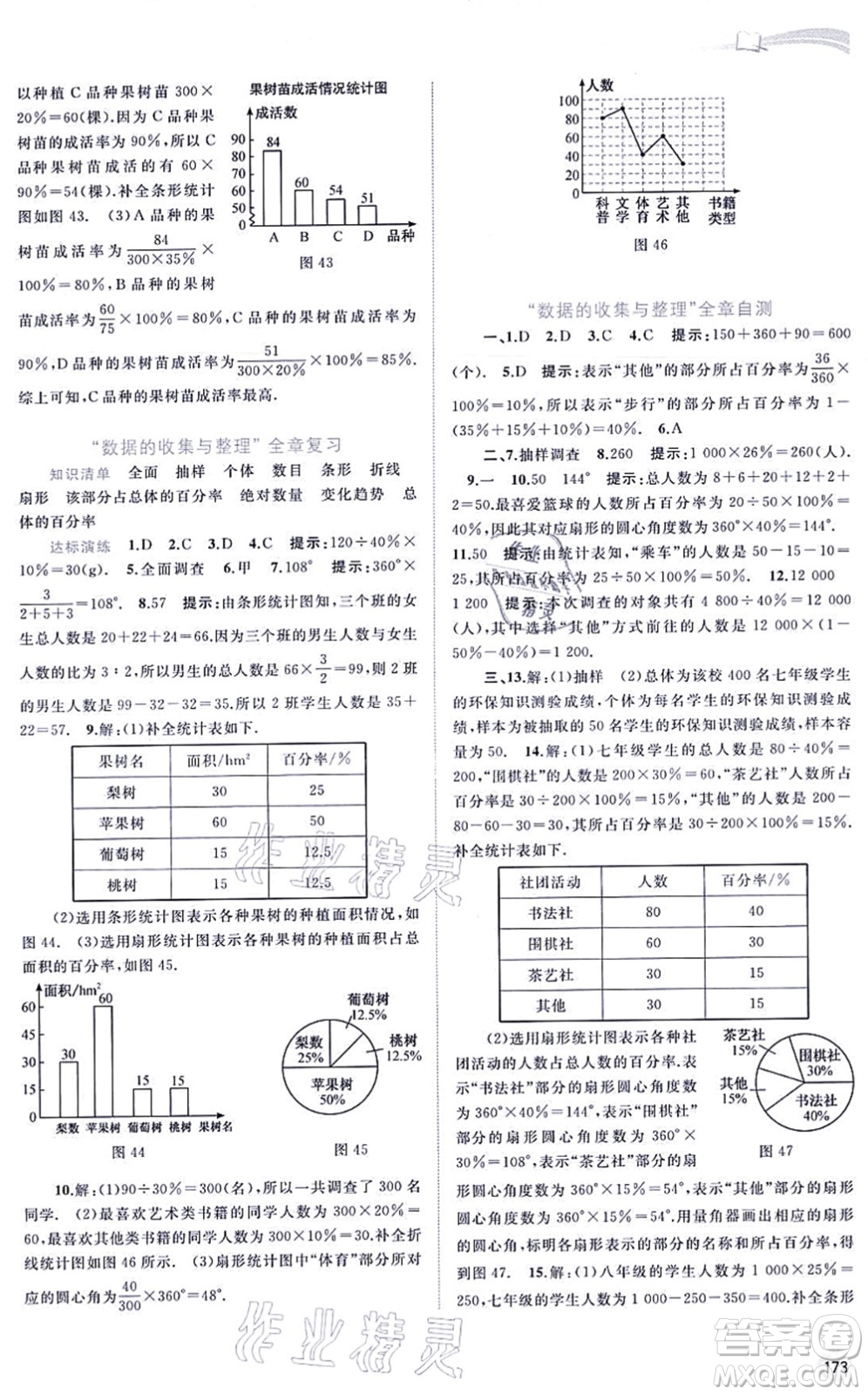 廣西教育出版社2021新課程學習與測評同步學習七年級數(shù)學上冊滬科版答案