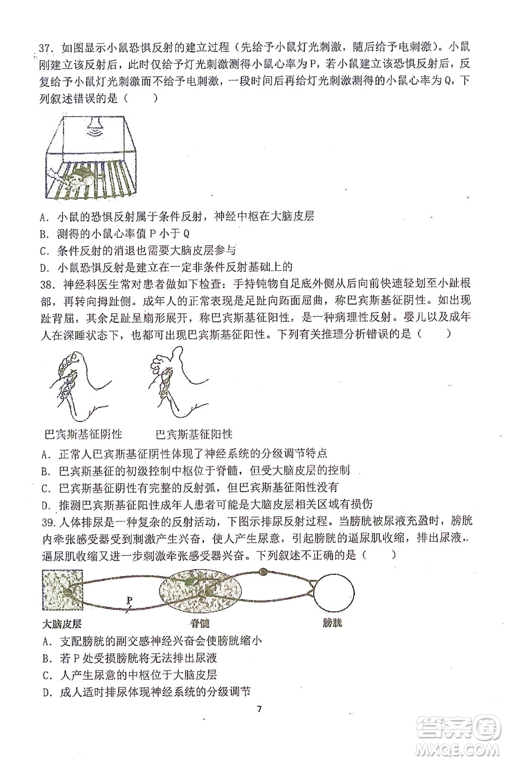 哈三中2021-2022學(xué)年度上學(xué)期高二學(xué)年10月階段性測(cè)試生物試卷及答案