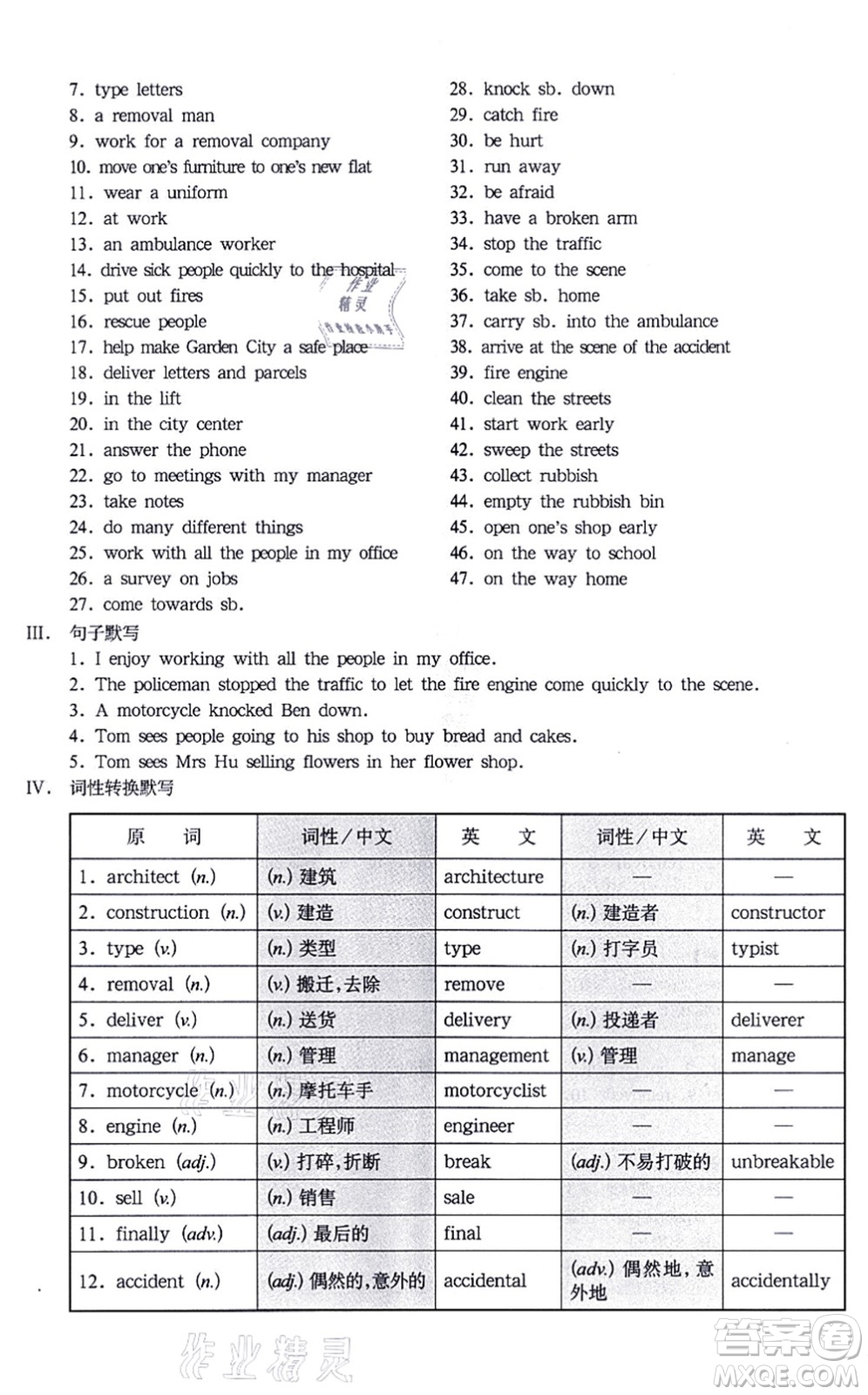 華東師范大學(xué)出版社2021一課一練七年級(jí)英語(yǔ)N版第一學(xué)期華東師大版增強(qiáng)版答案