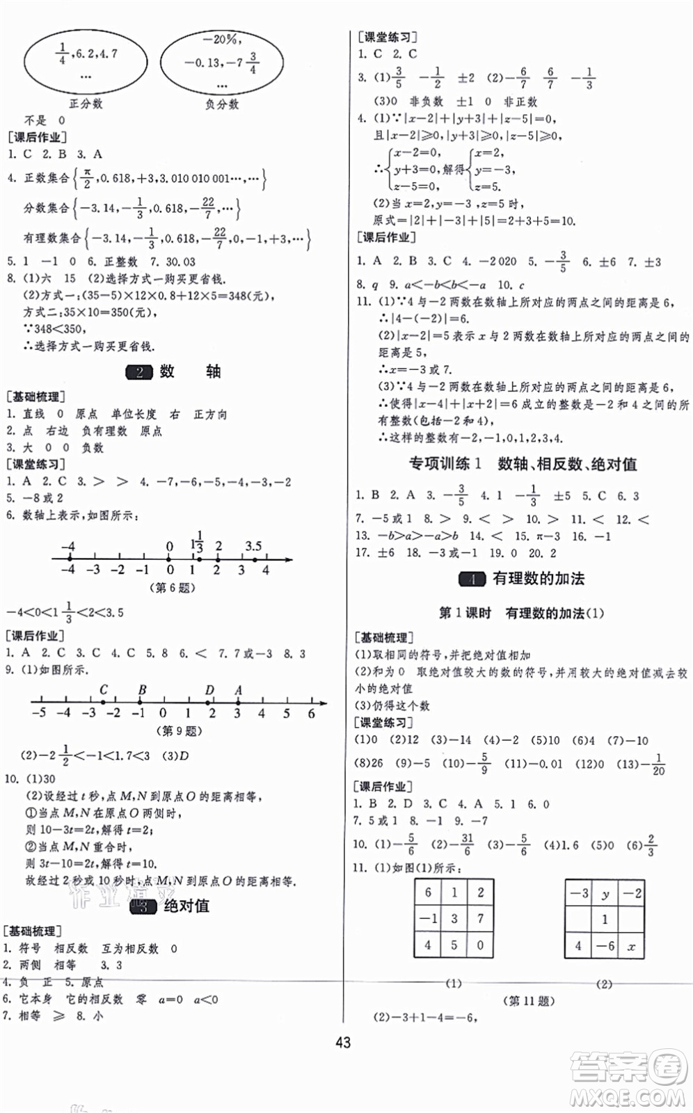 江蘇人民出版社2021秋1課3練學(xué)霸提優(yōu)訓(xùn)練六年級(jí)數(shù)學(xué)上冊(cè)五四制SDJY魯教版答案