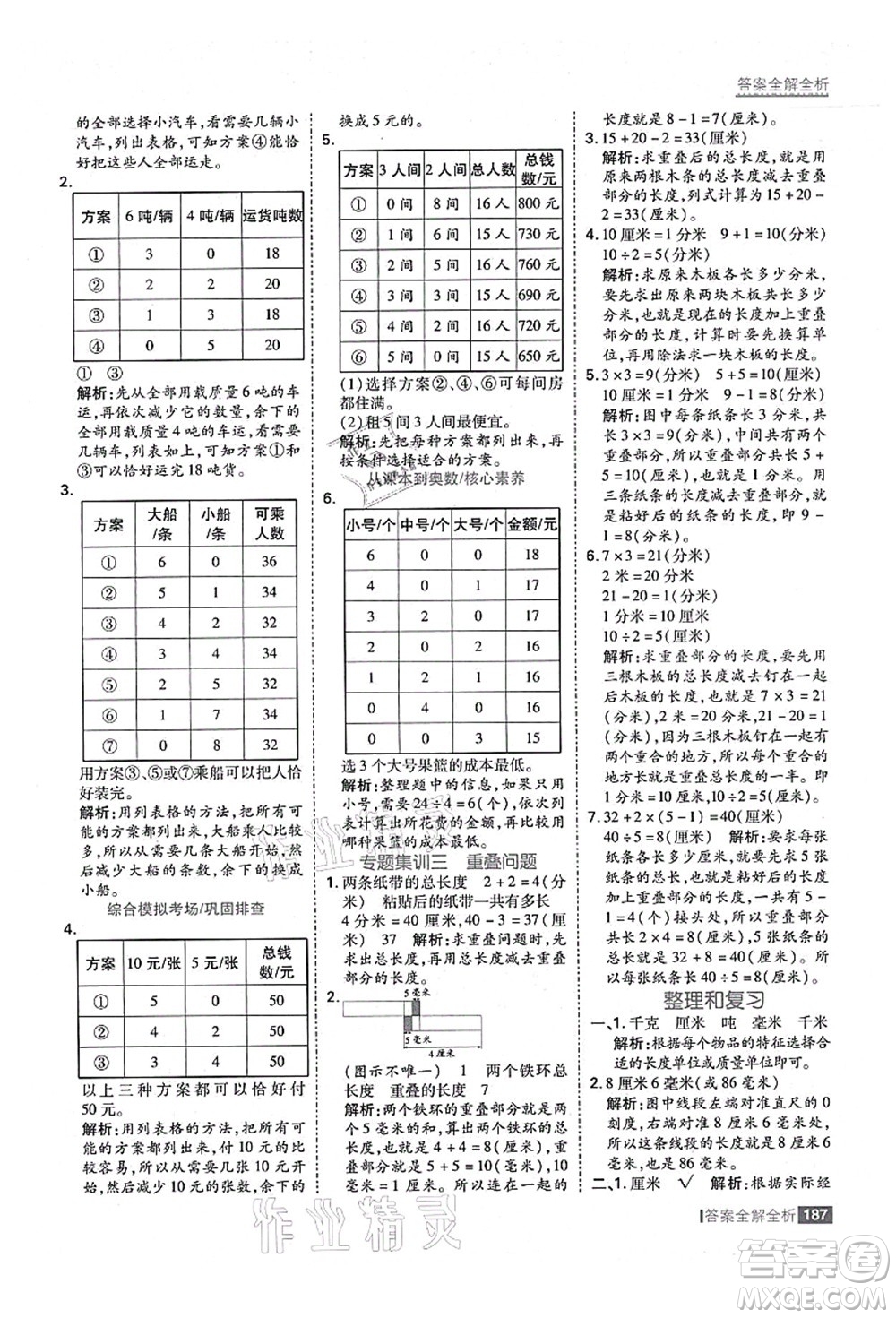 黑龍江教育出版社2021考點(diǎn)集訓(xùn)與滿分備考三年級(jí)數(shù)學(xué)上冊(cè)人教版答案