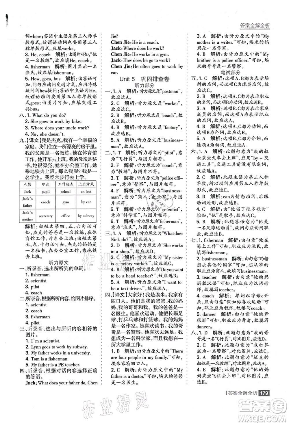 黑龍江教育出版社2021考點(diǎn)集訓(xùn)與滿(mǎn)分備考六年級(jí)英語(yǔ)上冊(cè)人教版答案