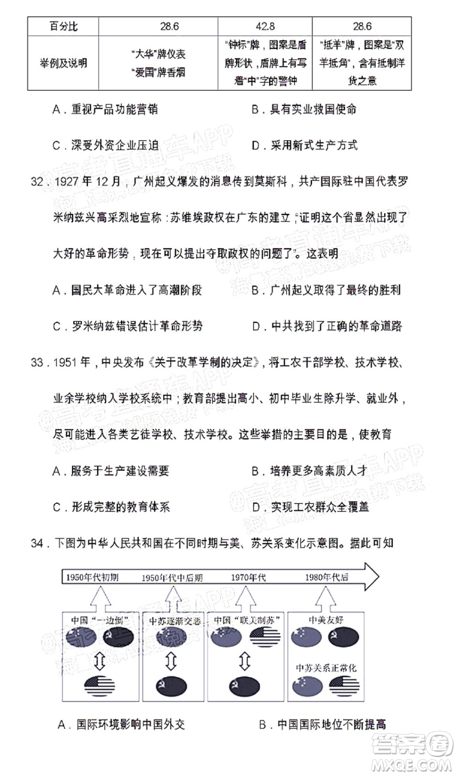 遂寧市高中2022屆零診考試文科綜合能力測(cè)試試題及答案