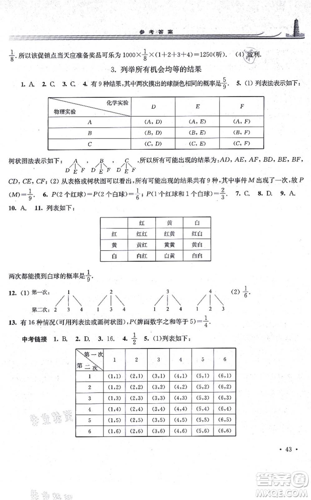 華東師范大學出版社2021學習檢測九年級數(shù)學上冊華東師大版河南專版答案