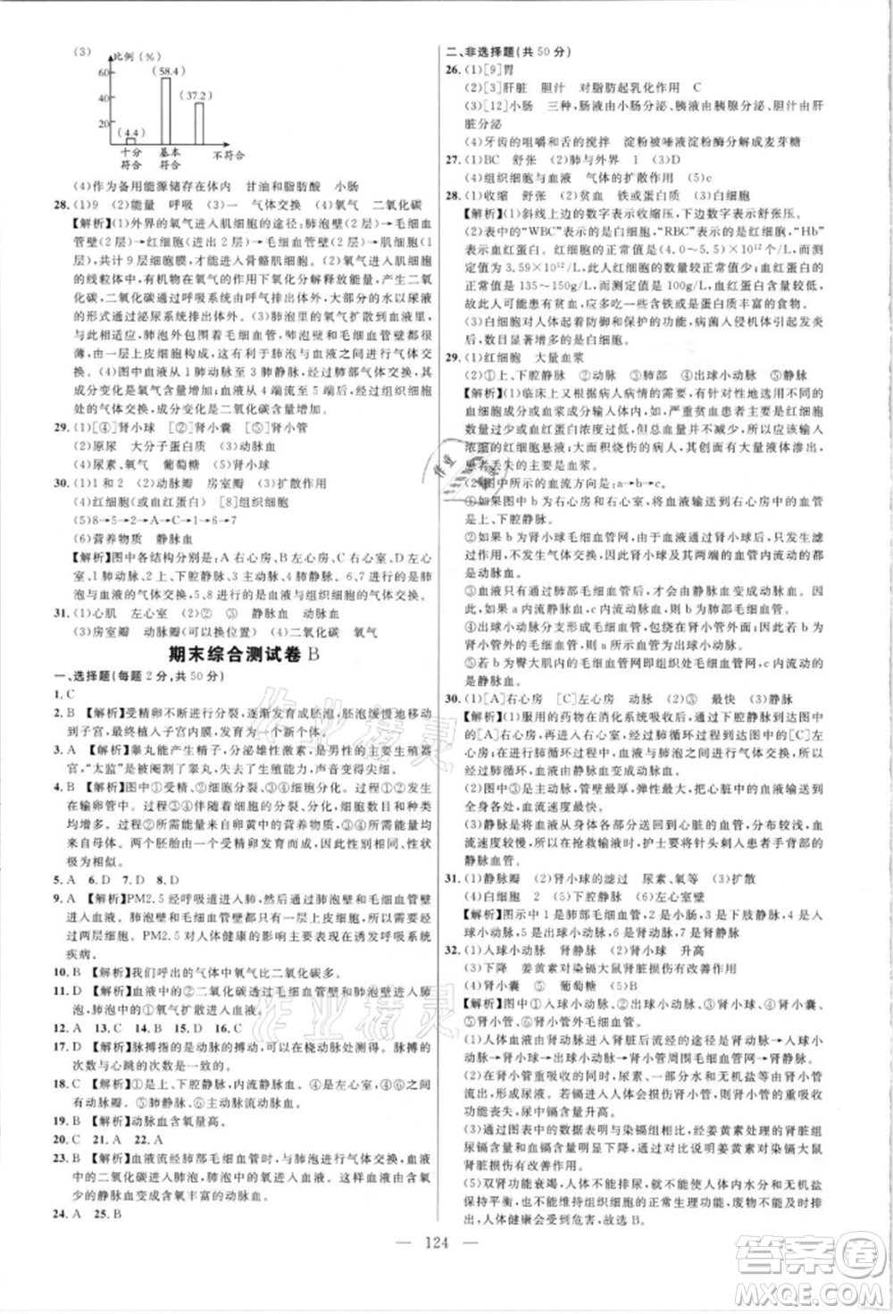 內(nèi)蒙古少年兒童出版社2021細(xì)解巧練七年級生物上冊魯教版參考答案