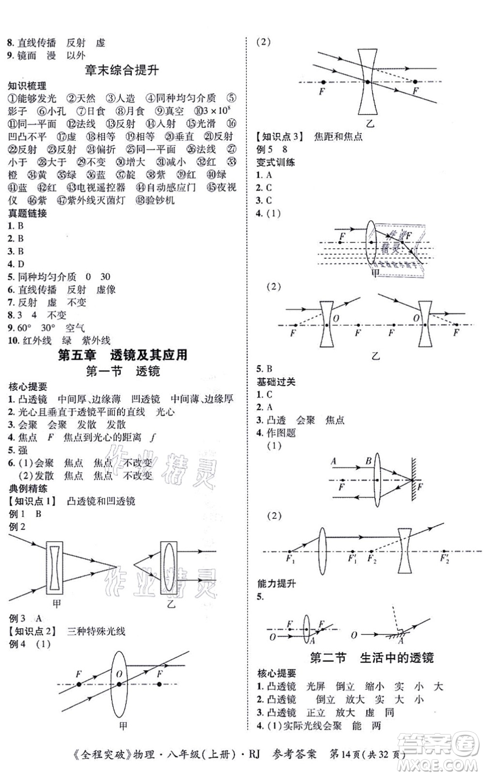 延邊大學(xué)出版社2021思而優(yōu)教育全程突破八年級(jí)物理上冊(cè)R人教版答案