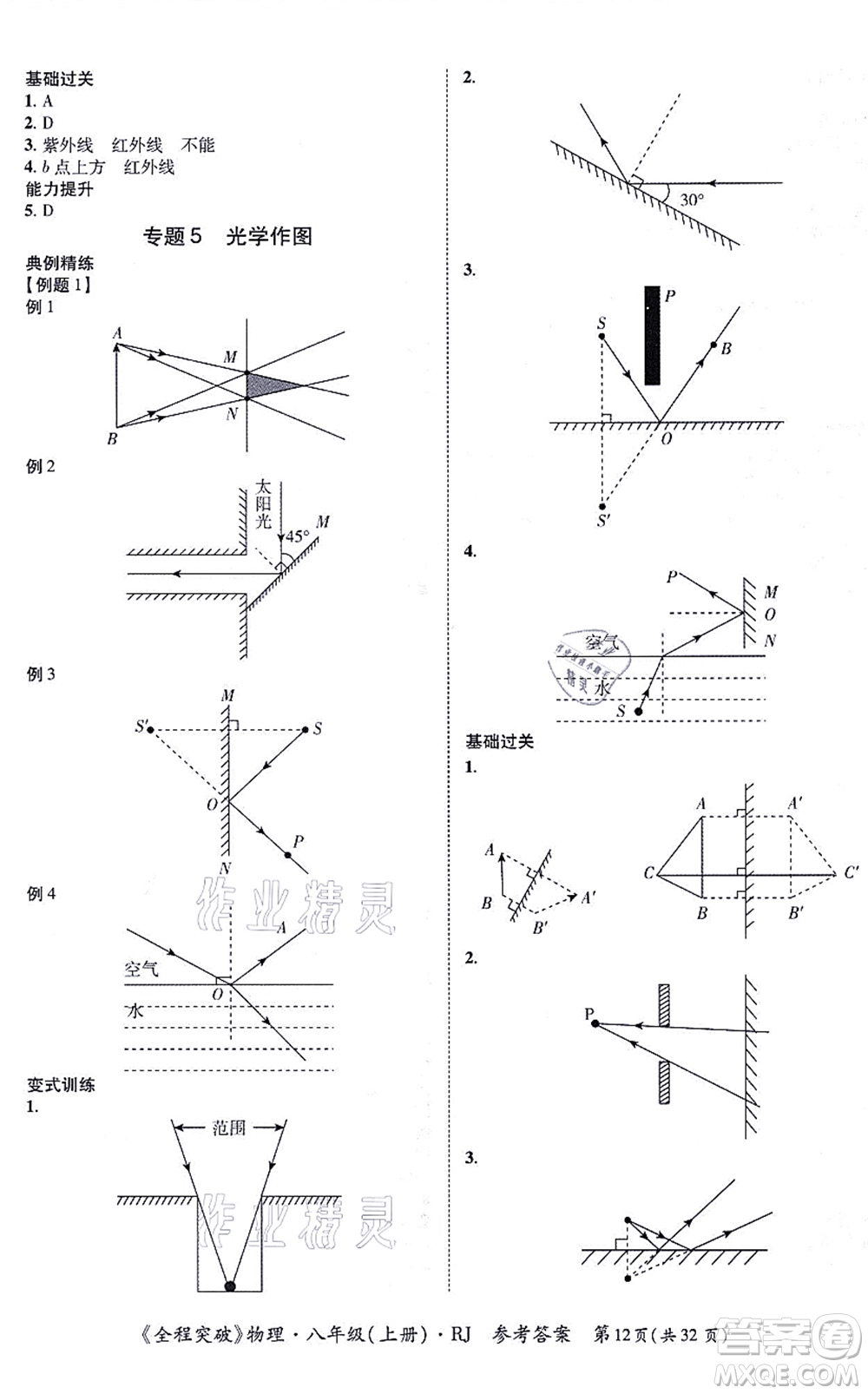 延邊大學(xué)出版社2021思而優(yōu)教育全程突破八年級(jí)物理上冊(cè)R人教版答案