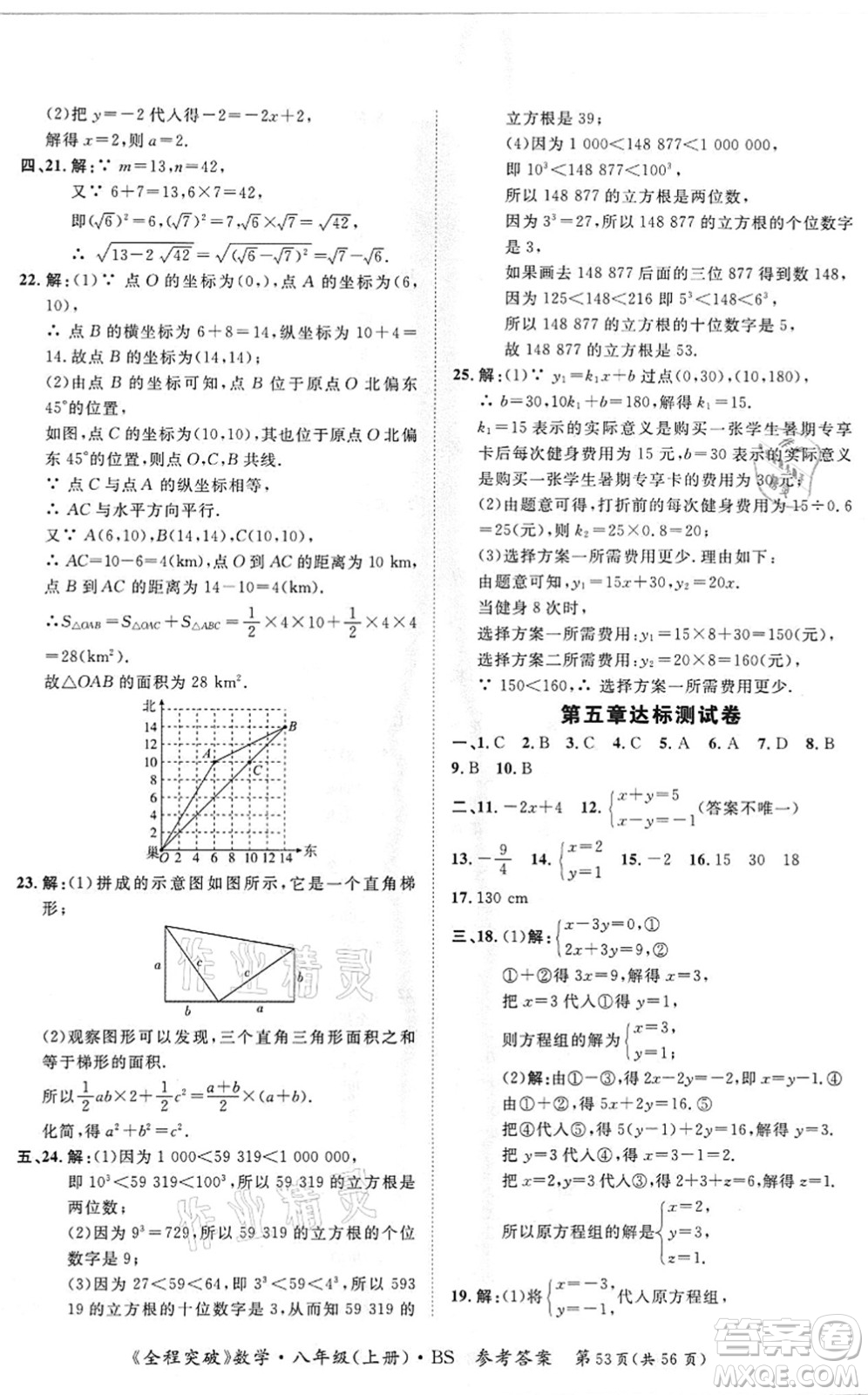 延邊大學(xué)出版社2021思而優(yōu)教育全程突破八年級(jí)數(shù)學(xué)上冊(cè)BS北師版答案