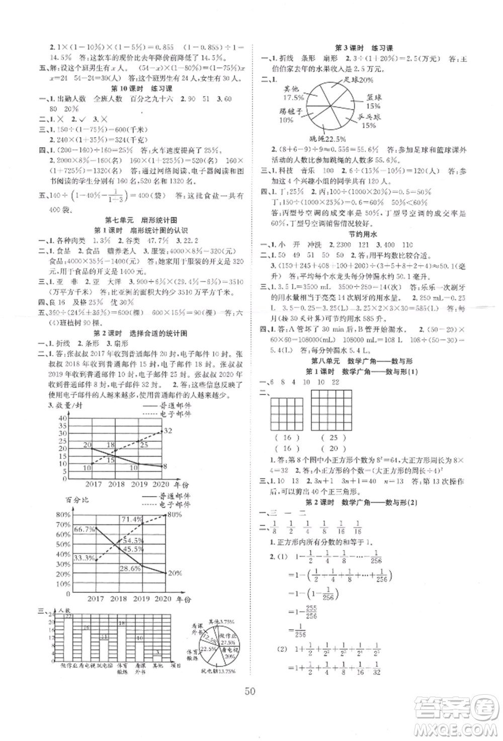 安徽人民出版社2021新經(jīng)典練與測(cè)六年級(jí)數(shù)學(xué)上冊(cè)人教版參考答案