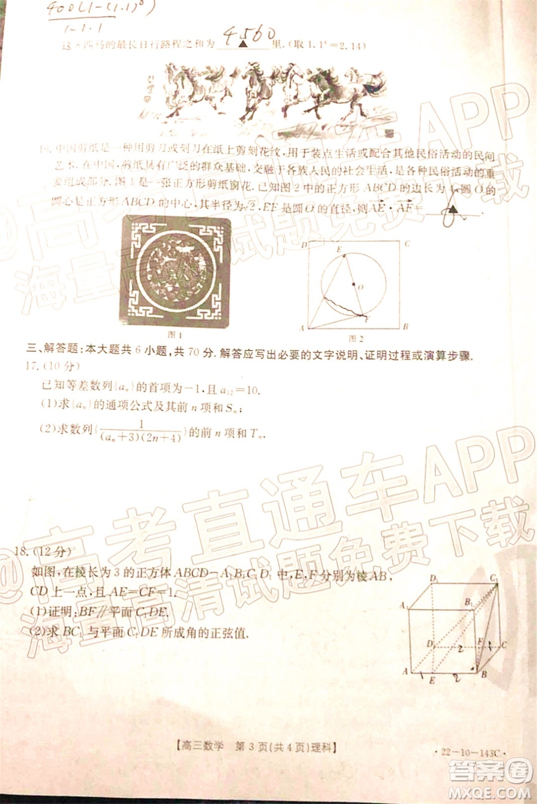 2022屆吉林金太陽三十六校高三11月聯(lián)考理科數(shù)學(xué)試題及答案