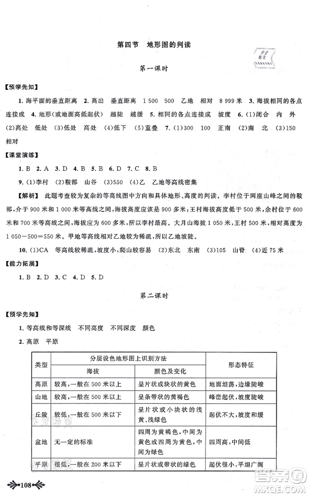 吉林出版集團(tuán)股份有限公司2021自主學(xué)習(xí)當(dāng)堂反饋七年級(jí)地理上冊(cè)人教版答案