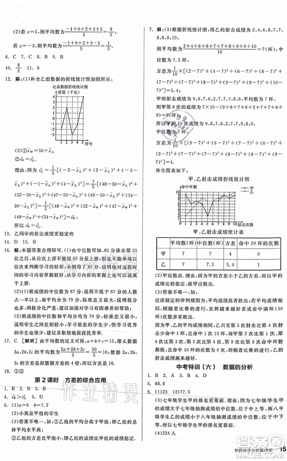 陽(yáng)光出版社2021練就優(yōu)等生八年級(jí)數(shù)學(xué)上冊(cè)BS北師版答案