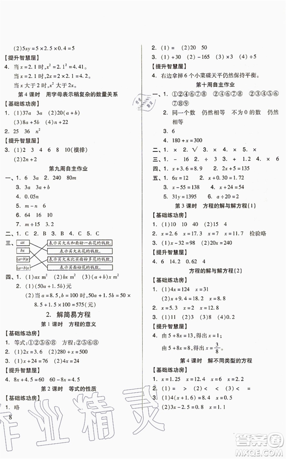 山東科學(xué)技術(shù)出版社2021新思維伴你學(xué)配單元達(dá)標(biāo)測試卷五年級(jí)數(shù)學(xué)上冊(cè)人教版答案