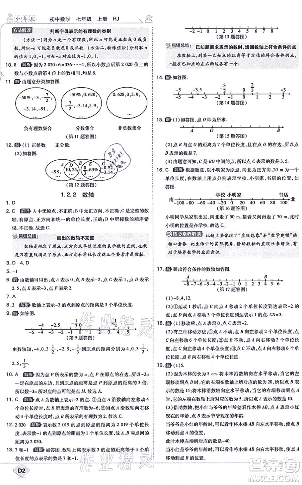 開(kāi)明出版社2021少年班七年級(jí)數(shù)學(xué)上冊(cè)RJ人教版答案