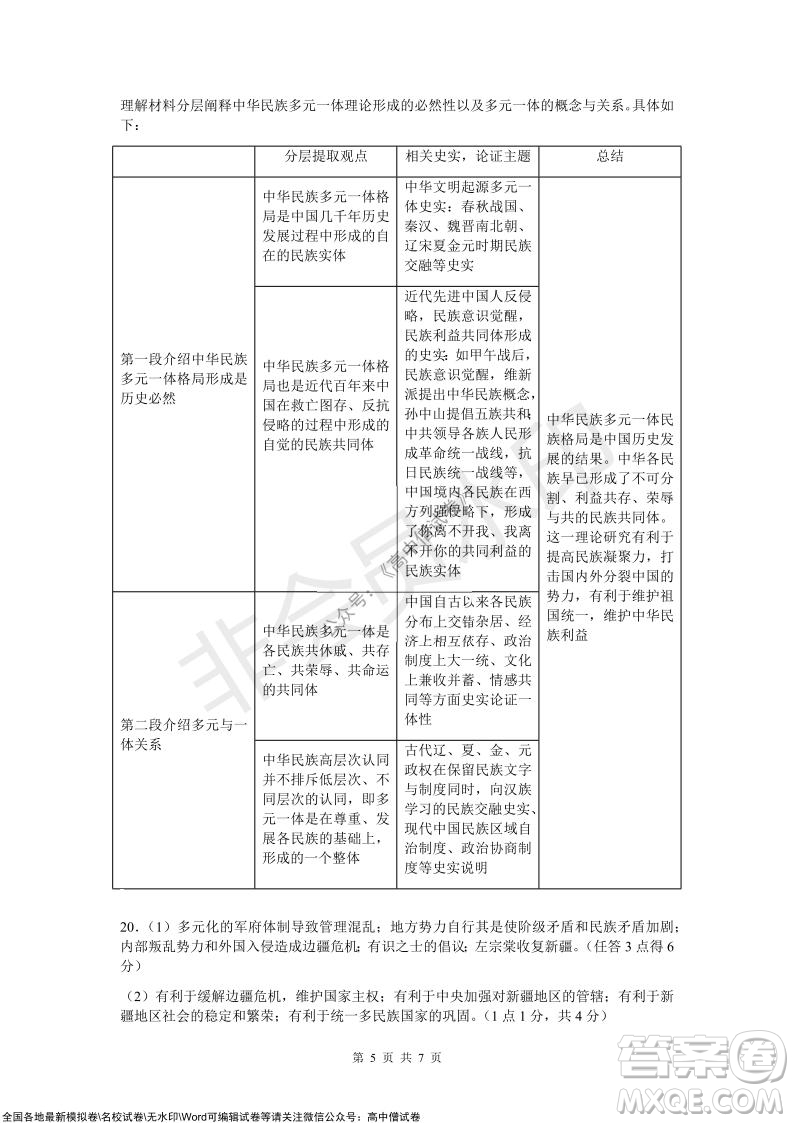 炎德英才大聯(lián)考2022屆12月高三聯(lián)考?xì)v史試題及答案