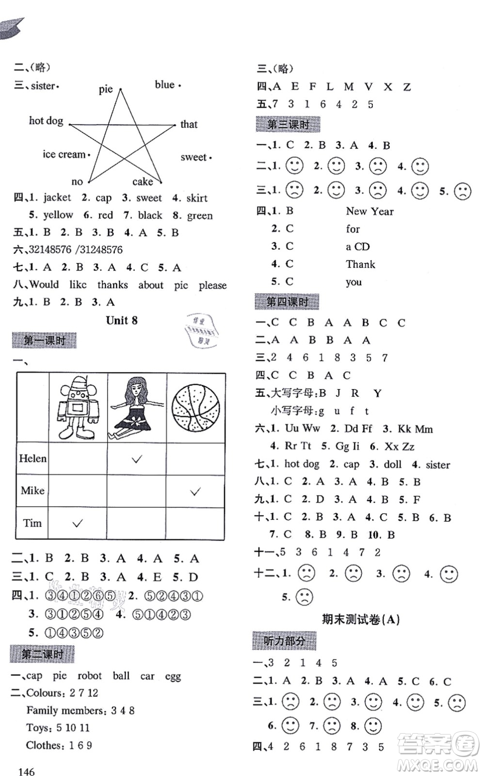 南京出版社2021課課通導(dǎo)學(xué)練精編三年級(jí)英語(yǔ)上冊(cè)譯林版答案