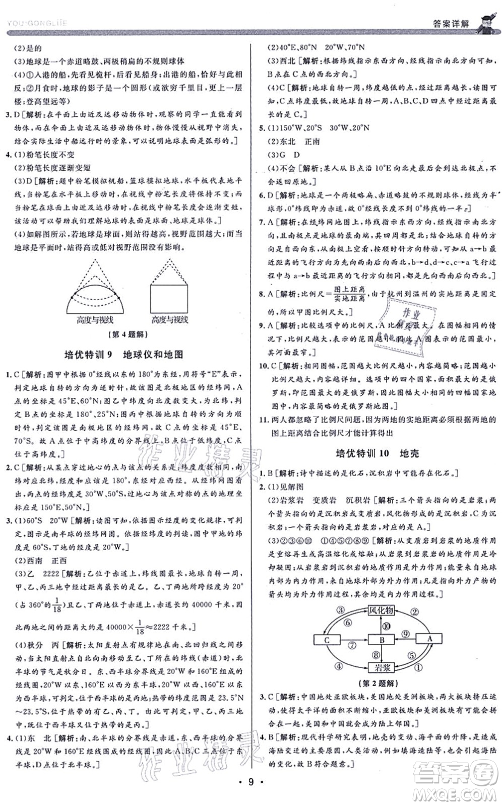 浙江人民出版社2021優(yōu)+攻略七年級(jí)科學(xué)上冊(cè)Z浙教版答案